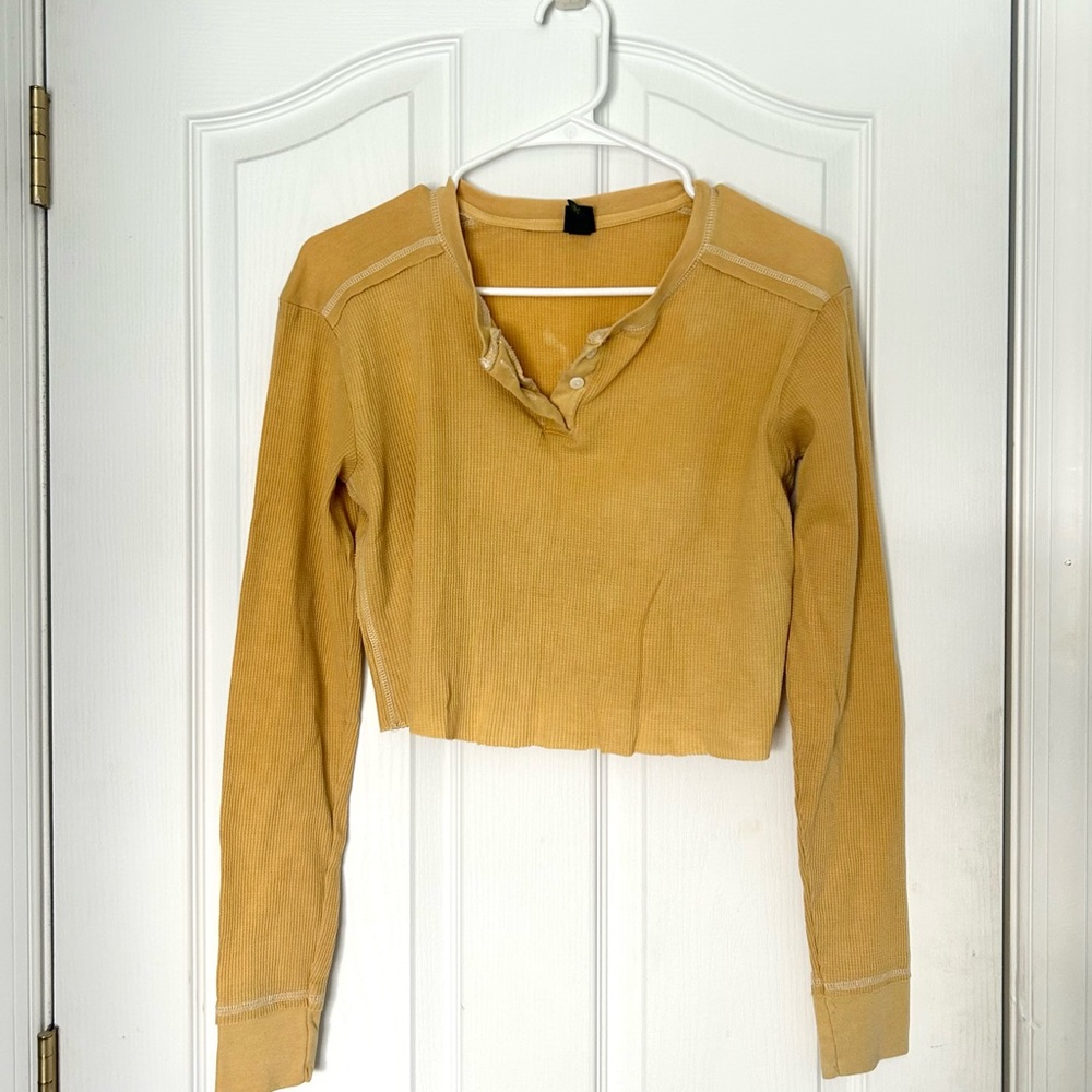 Wild Fable Mustard Crop Top